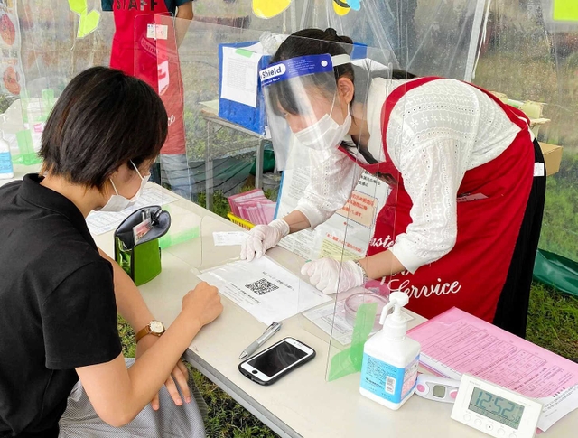 学内での献血活動が再開した＝関西学院大学