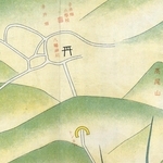 多井畑トンネルが描かれた、昭和５年発行の「神戸須磨名所遊覧地図」（筆者提供）