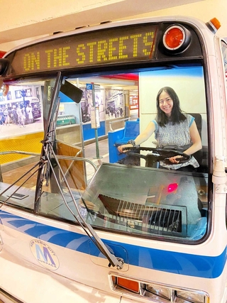 ブルックリンにあるＴｒａｎｓｉｔＭｕｓｅｕｍ（交通博物館）にあるＮＹバスの模型