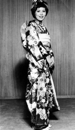 振り袖姿の上沼恵美子さん。２０歳の頃