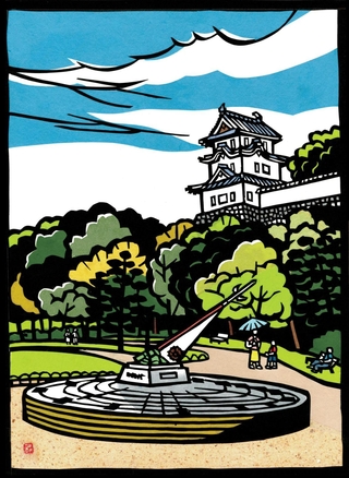 明石城と日時計