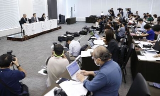 　故ジャニー喜多川氏による性加害問題について「再発防止特別チーム」が開いた記者会見＝２０２３年８月２９日