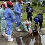 　準大賞の熊本県立南稜高校が治水対策として実践した「田んぼダム」＝22年５月