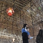 　「世界一大きい竹の祭壇」として、ギネス世界記録に認定された新界地区・錦田の祭場＝２０２５年１２月１９日