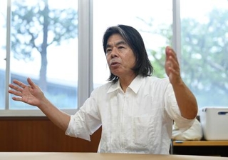 　東京芸大の日比野克彦学長（撮影・福留佳純）