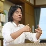 　日比野克彦学長（撮影・福留佳純）