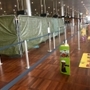 コペンハーゲン国際空港の手荷物検査場。レーンが大きくカバーで覆われており、人っ子一人いない