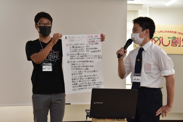 グループの代表が「実現させたいこと」を発表＝いずれも姫路市内