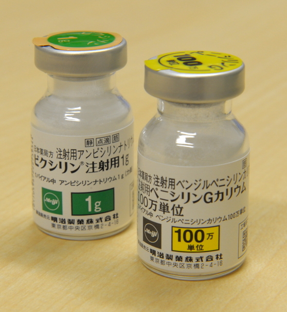 治療に使われるペニシリン系抗菌薬の一部