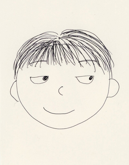 もとさん＝15歳・高校１年、好きなことはゲーム「スプラトゥーン」（似顔絵の作者は母親）