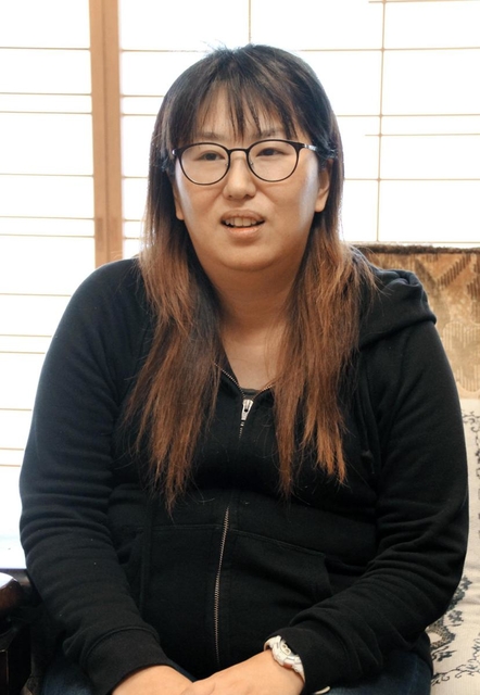 東日本大震災で長男虎徹君を亡くした経験を語る佐々木由香さん＝宮城県内