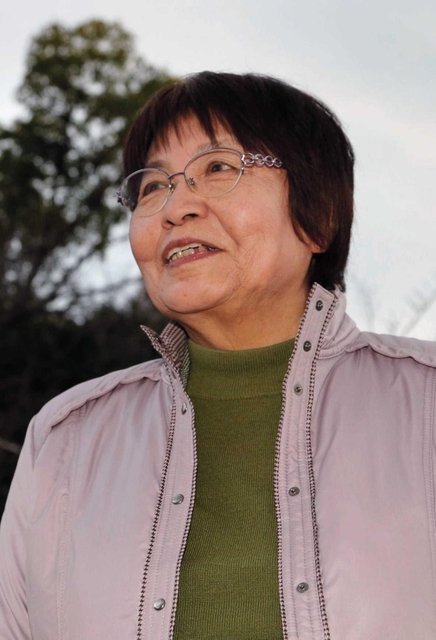 亡き夫への思いを胸に「１・１７ひょうごメモリアルウォーク」に初参加する中原和子さん＝西宮市内