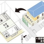 君野容疑者の自宅アパート見取り図