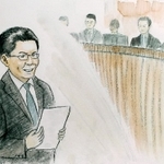 洲本５人刺殺事件の初公判に臨む平野達彦被告