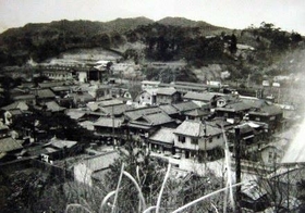 昭和２６年ごろの鈴蘭台駅周辺＝読者提供