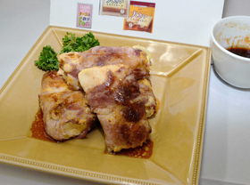 栄養ギュッ！　チーズｉｎ高野豆腐の豚肉包み焼き