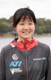 ２０１８年神戸マラソンで日本人トップだった兵庫大の横川海姫さん＝加古川市平岡町新在家