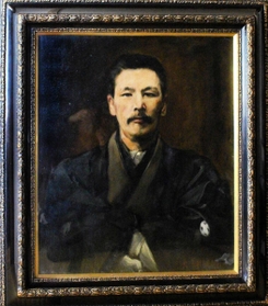 石橋和訓が描いた新潟・小千谷の実業家、西脇国三郎の肖像画