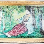 石川啄木が鑑賞したと推定される玉置照信の作品「少女（ヴァイオリンの）」