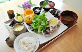 出汁と野菜にこだわる月替わりランチ（２３００円）