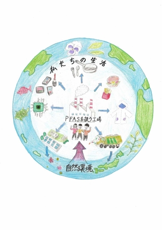 イラスト　姫路市立家島中学校２年　関谷心美、田井美波