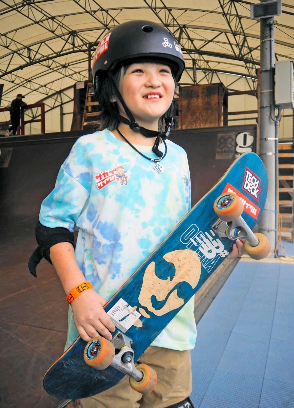 オシカツ!＞(31)スケートボード 神戸市立ありの台小5年 河上恵蒔さん
