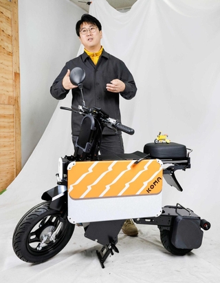 タタメルバイクへの思いを語るイコマ社長の生駒崇光さん