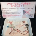 【左】アカナマダの標本【右】アカナマダの胃から出てきたごみ＝いずれも富山県魚津市の魚津水族館