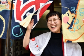神戸の銭湯女子のおおたみちゃんこと太田美波さん＝長田区東尻池町４