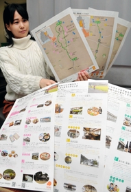 播磨地域のサイクリングコースを紹介したマップ＝姫路市役所