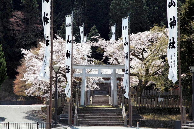 鉱業守護の神「金山毘古神」を祭る山神社＝２０１９年４月、朝来市生野町口銀谷
