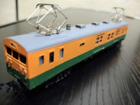 日本の物流を支えたクモニ143の模型（マグナム小林師所蔵）