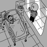 漫画の冒頭シーン（よしむら香月さん提供）