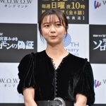 WOWOW開局30周年記念『連続ドラマW 宮部みゆき ソロモンの偽証』の完成報告会見に参加した上白石萌歌＝都内（撮影・石井隼人）