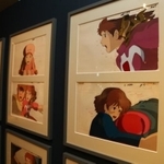 ナウシカのセル画。酸の海での名シーン＝阪急うめだ本店9階うめだギャラリー、アニメージュとジブリ展大阪会場