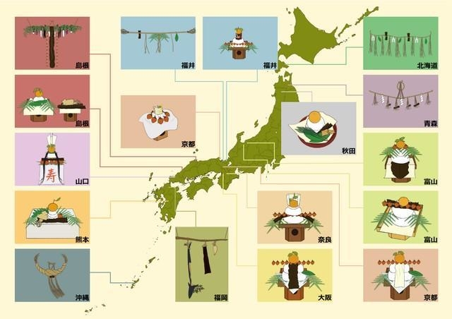 昆布を用いた正月飾りの分布図（齋藤貴之さん提供）