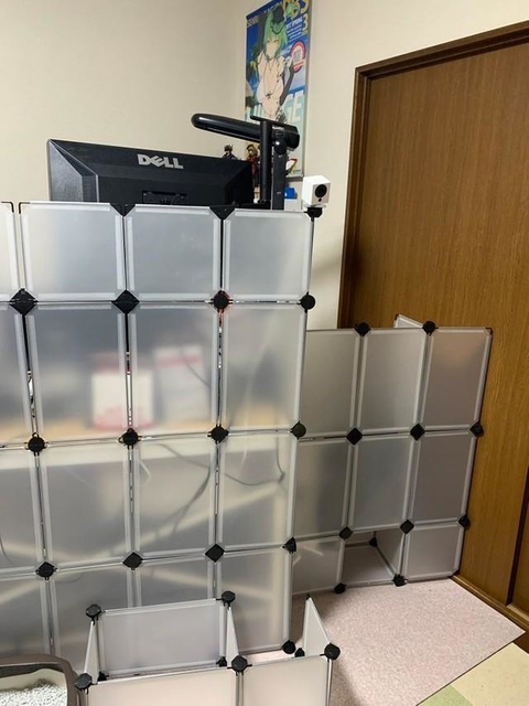 あおいさんが築いたパーティション（あおいまなぶさん提供）