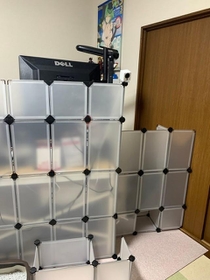 あおいさんが築いたパーティション（あおいまなぶさん提供）