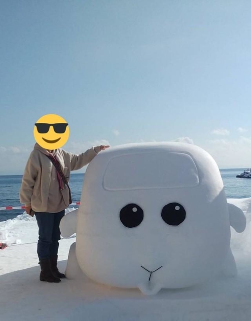 人間と比べるとこのくらいの大きさです（提供）