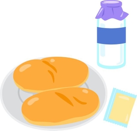 パンと牛乳とマーガリン（ logistock/adobe.stock.com）