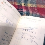 喜びを隠しきれないお父さんの走り書き（和田萌さん提供）