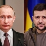 ロシアのウラジーミル ・ プーチン大統領（左、©ververidis/123RF.COM）と、ウクライナのウォロディミル・ゼレンスキー大統領