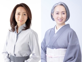 近藤サトさん、2011年の黒髪時代（左）と現在のグレイヘア（提供）