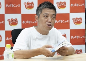 著書「野球の子」について語るかみじょうたけし