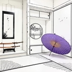 番傘や日本刀といった小道具もあります（提供画像）