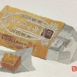 キャラメルや包装紙の質感を見事に再現＝93歳セツの新聞ちぎり絵（@setsu0107）さん提供