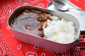 メスティンで炊いたご飯にレトルトカレー…節約したお昼ごはんのつもりでしたが…　※画像はイメージです（Koenig/stock.adobe.com）