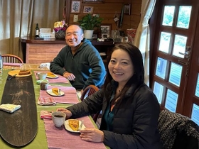 デザートのかぼちゃケーキまで堪能した