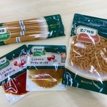 ZENBの製品。ヌードル、マメロニ、パスタソース2種