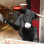 神戸では牛もマスク姿に